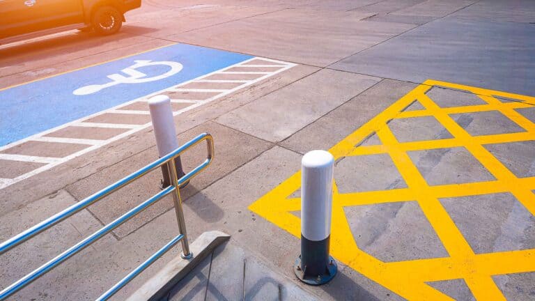 California Government Facility ADA Checklist: Avoid Fines & Get Fully Compliant 3 View of modern California government buildings from below, highlighting ADA-compliant architecture