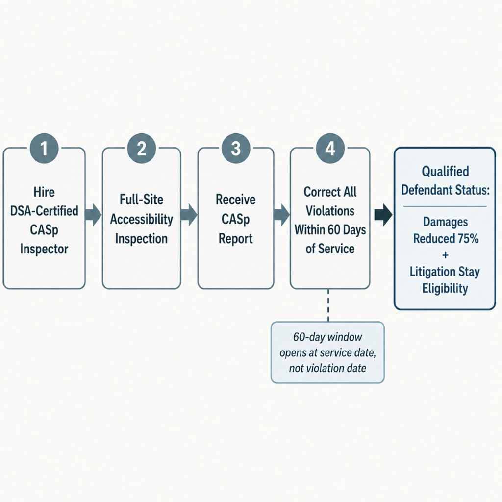 CASp Inspection Qualification Pathway to Qualified Defendant Status