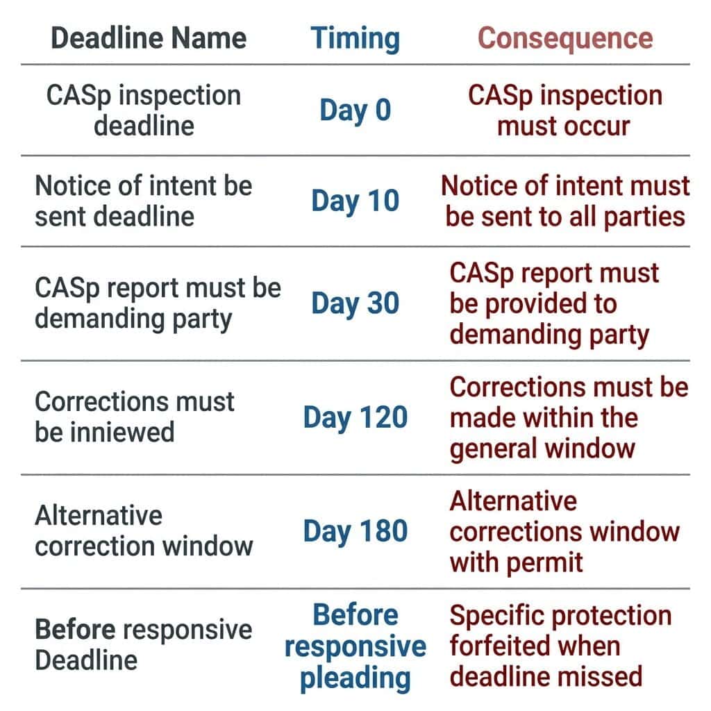 casp deadline forfeiture consequences diagram